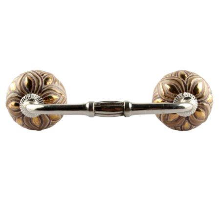Golden Flower Ceramic Bridge Handle